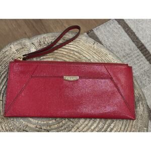 Henri Bendel West 57th Travel Pouch Wristlet Red